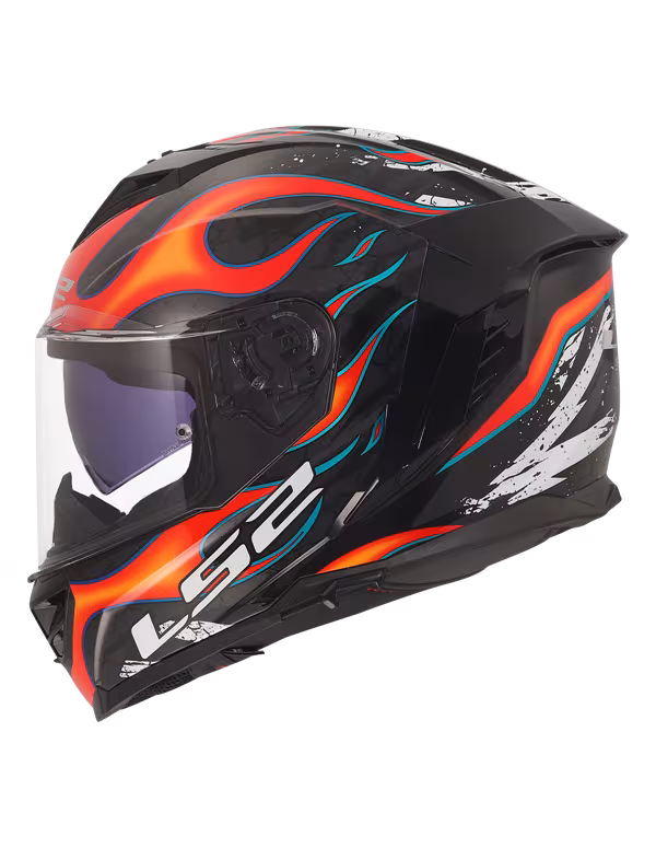 CASCO INTEGRALE LS2 STORM III FLAMES
