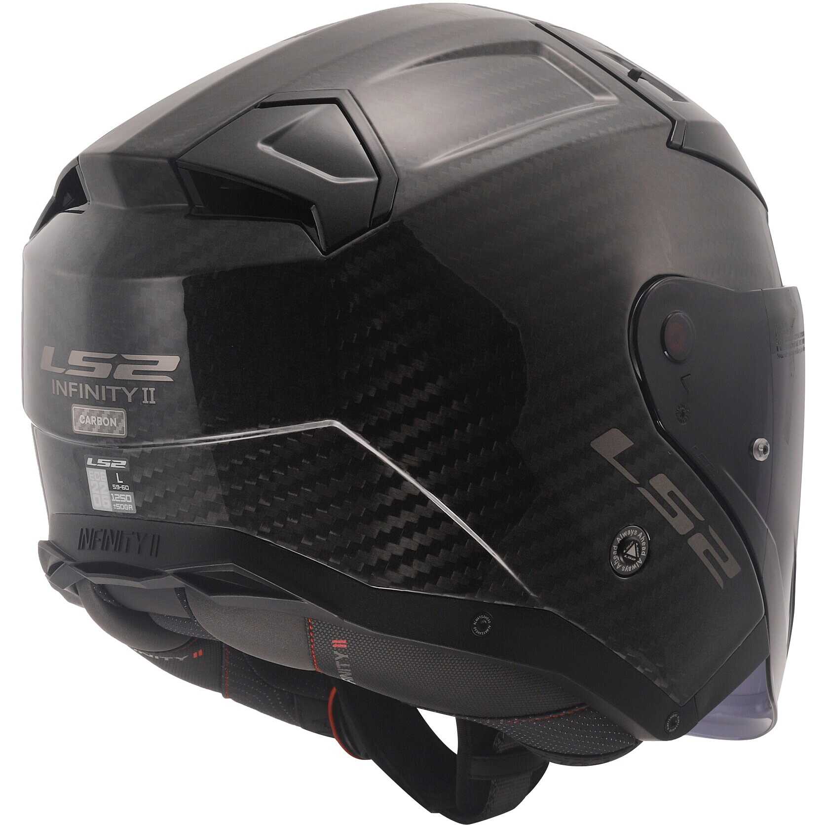 CASCO JET LS2 INFINITY II CARBON SOLID
