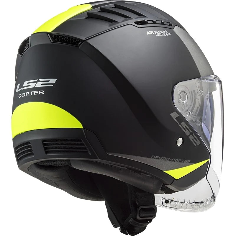 LS2 OF600 COPTER URBANE jet helmet - black/yellow