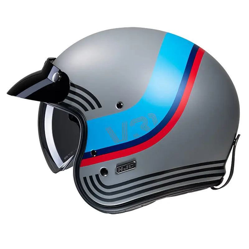 HJC V31 BYRON jet helmet - grey/blue
