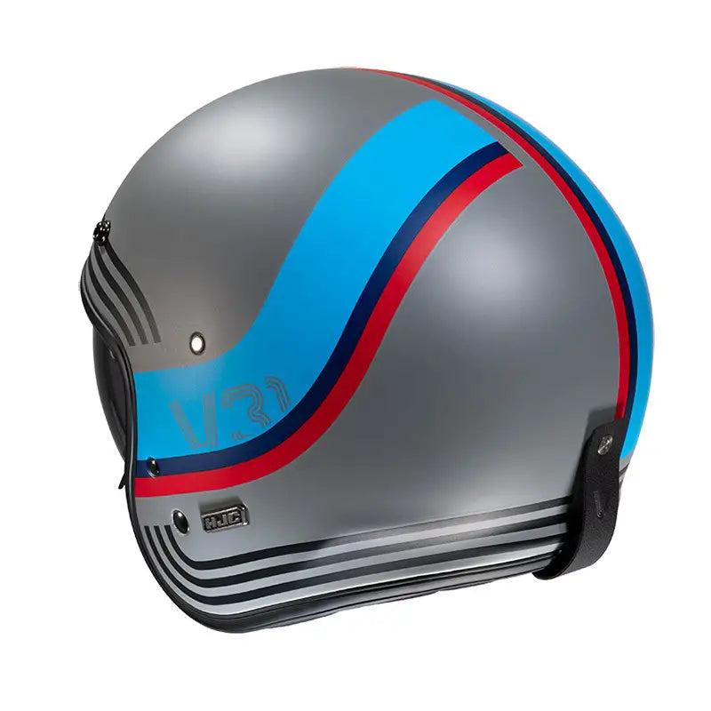HJC V31 BYRON jet helmet - grey/blue