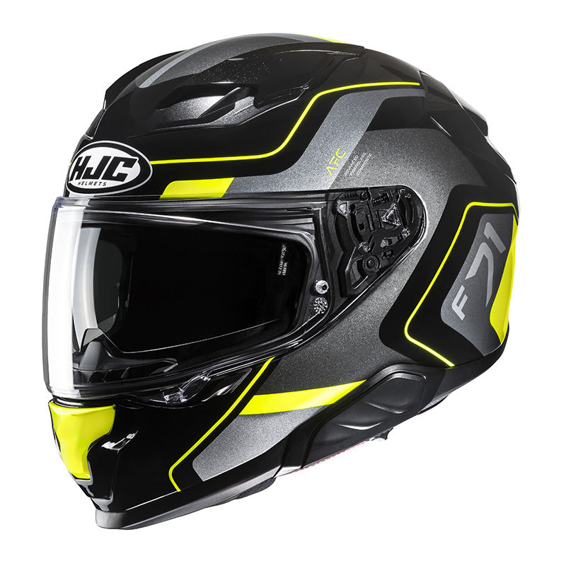 HJC F71 ARCAN full face helmet - black/grey/yellow