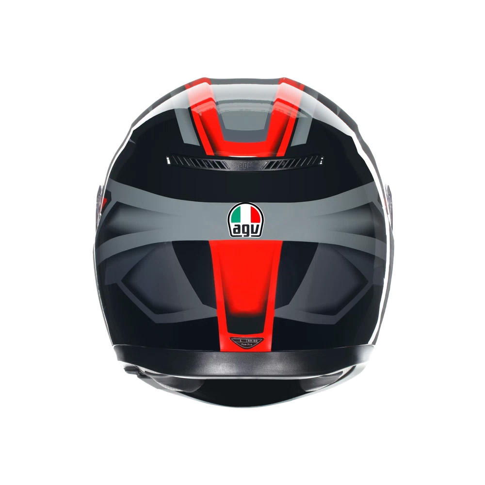 Casco integrale AGV K3 COMPOUND - nero/rosso/grigio