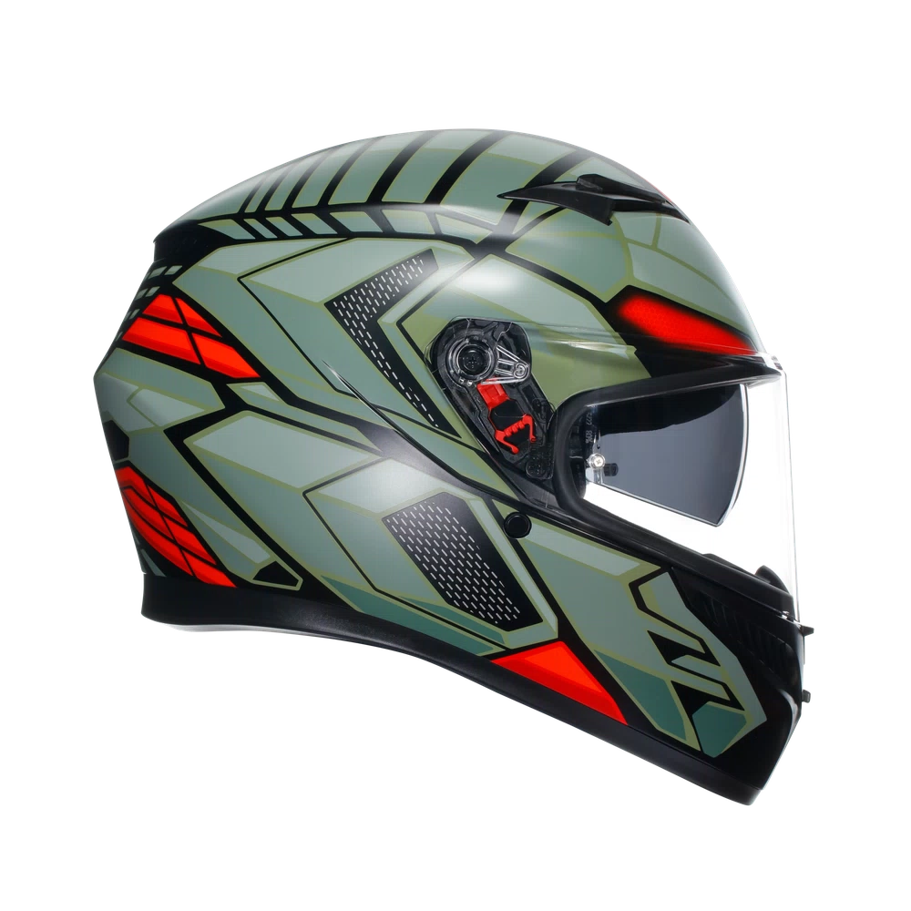 Casco integrale AGV K3 COMPOUND - nero/verde/rosso