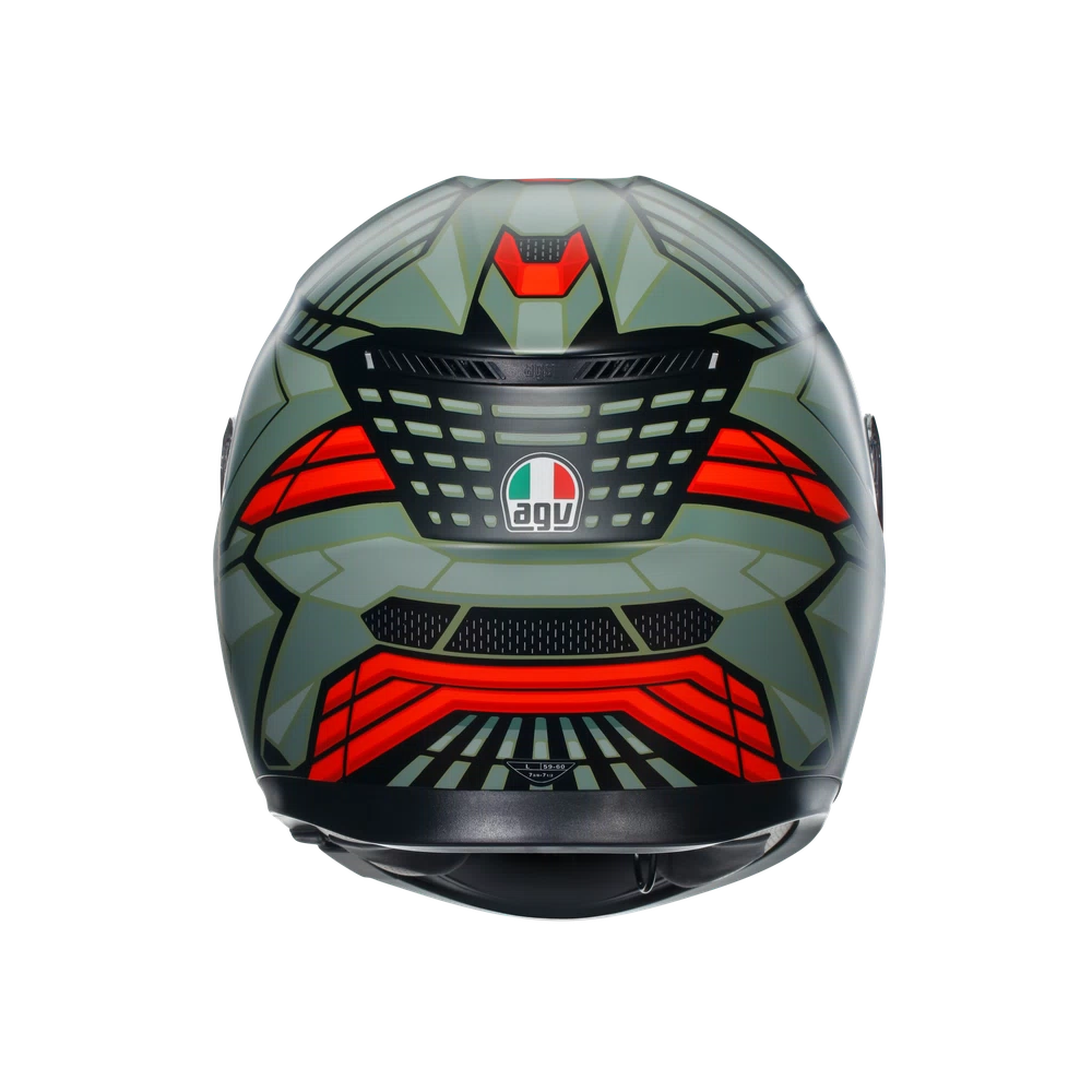 Casco integrale AGV K3 COMPOUND - nero/verde/rosso