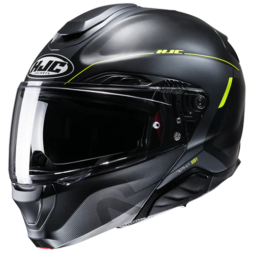 Casco modulare HJC RPHA 91 COMBUST - grigio/giallo