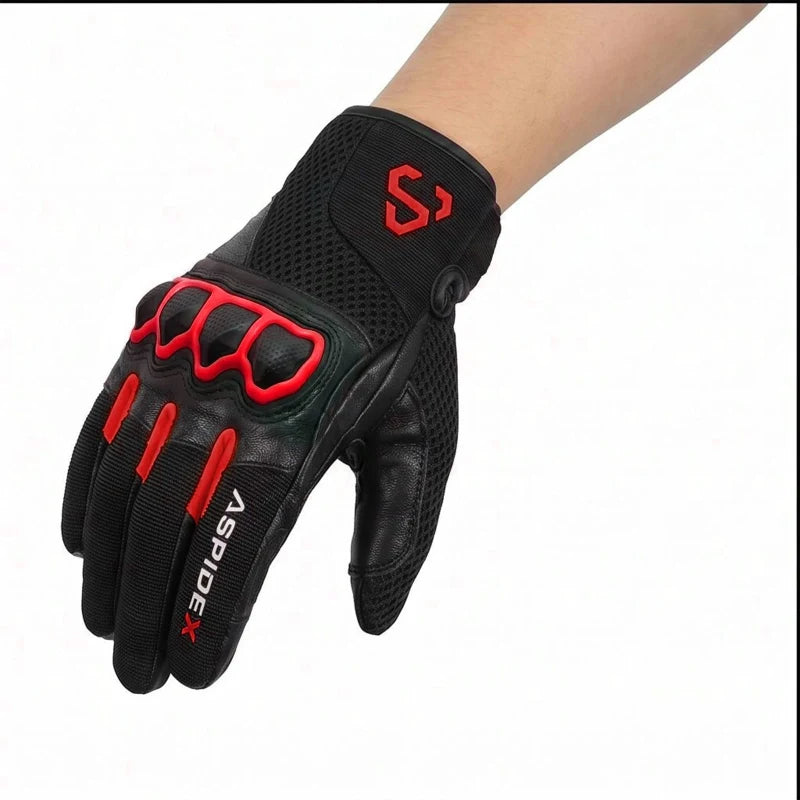 GUANTI MOTO ESTIVI IN PELLE ASPIDEX NOCTIS