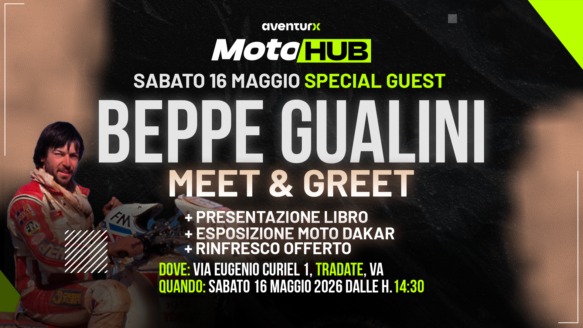 [TERMINATO] BEPPE GUALINI MEET & GREET - 16 maggio 2026