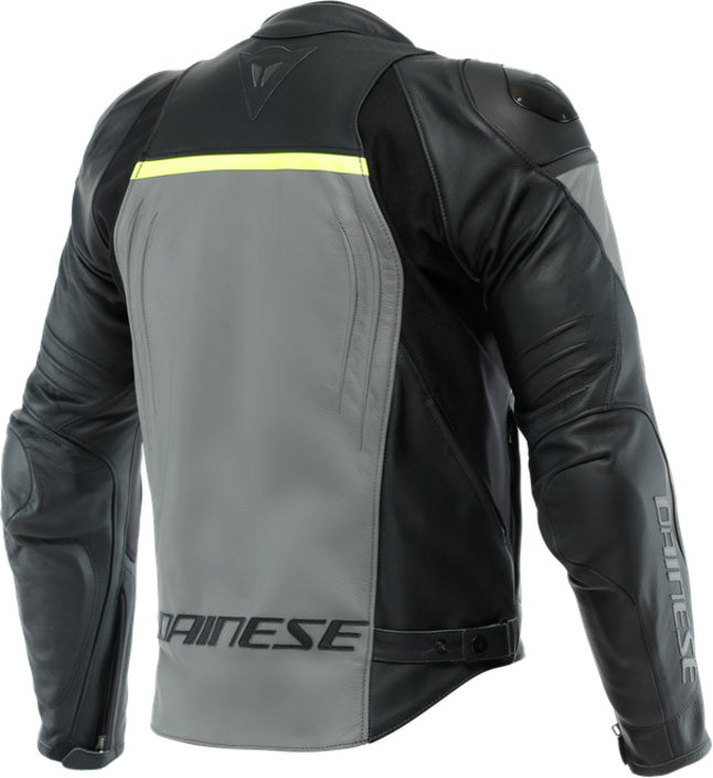 Giacca in Pelle Dainese Racing 4 Grigio - Nero Tg.58