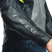 Giacca in Pelle Dainese Racing 4 Grigio - Nero Tg.58