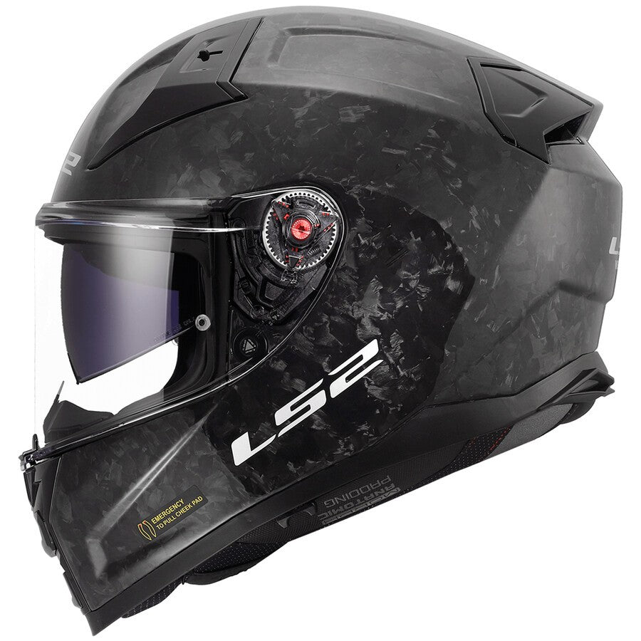 CASCO INTEGRALE LS2 VECTOR II CARBON SOLID - Carbonio Forgiato