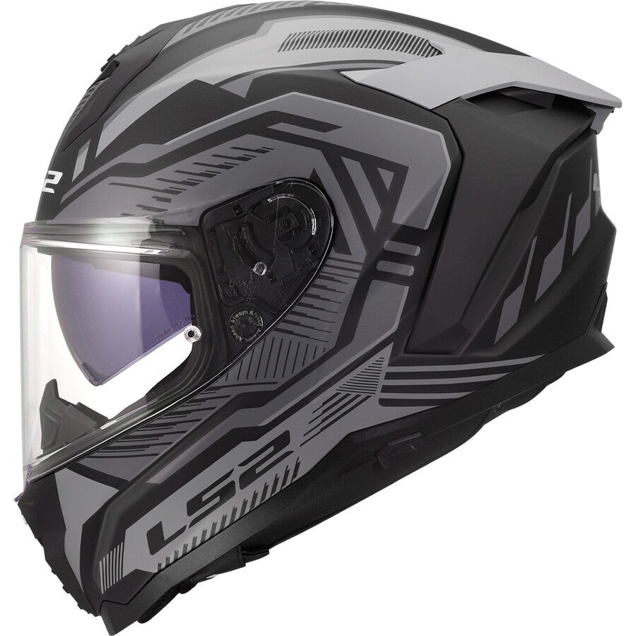 CASCO INTEGRALE LS2 CHALLENGER II DRAVIX - Grigio