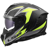 CASCO INTEGRALE LS2 STORM III DYNAMO - Nero - Giallo Fluo