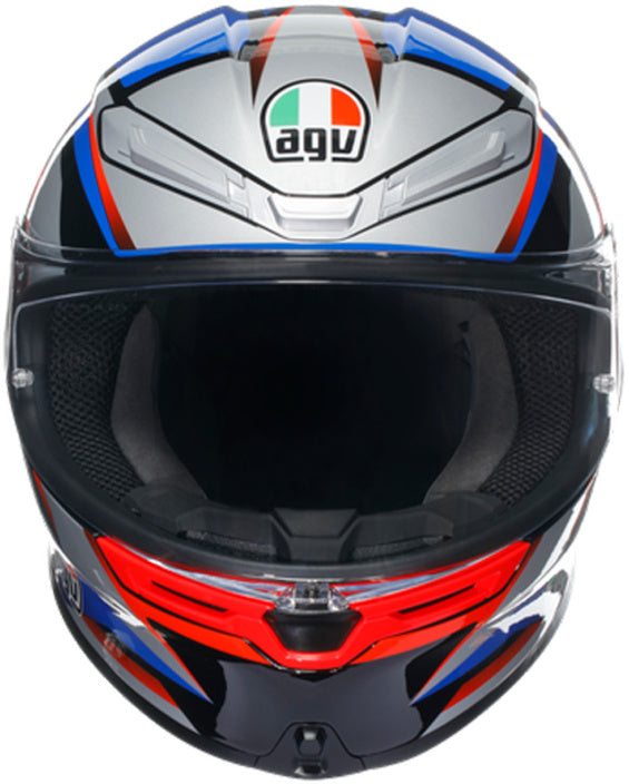 AGV K6 E2205 MULTI Full Face Helmet - MINIMAL - Black/Grey/Yellow