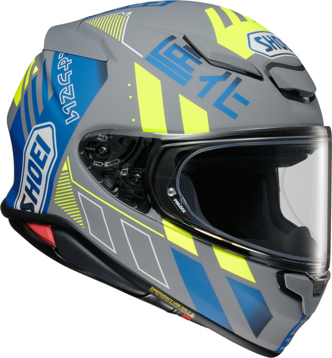 Casco integrale SHOEI NXR2 Accolade TC-10 Grigio Opaco - Giallo Fluo