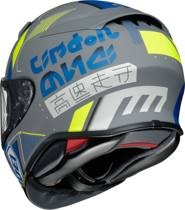 Casco integrale SHOEI NXR2 Accolade TC-10 Grigio Opaco - Giallo Fluo