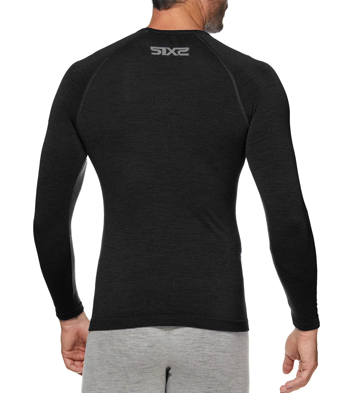 MAGLIA A MANICHE LUNGHE IN LANA MERINO SIX2 TS2 MERINO