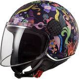 Ls2 SPHERE LUX II OF558 Bloom Blue Pink Jet Helmet