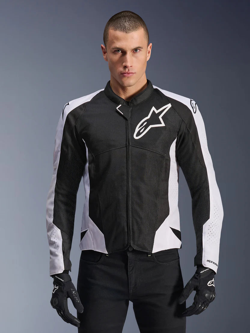 Alpinestars VIPER V2 AIR Summer Men's Motorcycle Jacket - Black/White 