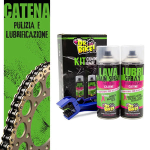 KIT MANUTENZIONE CATENA DR.BIKE CHAIN CARE 3 PRODOTTI IN 1