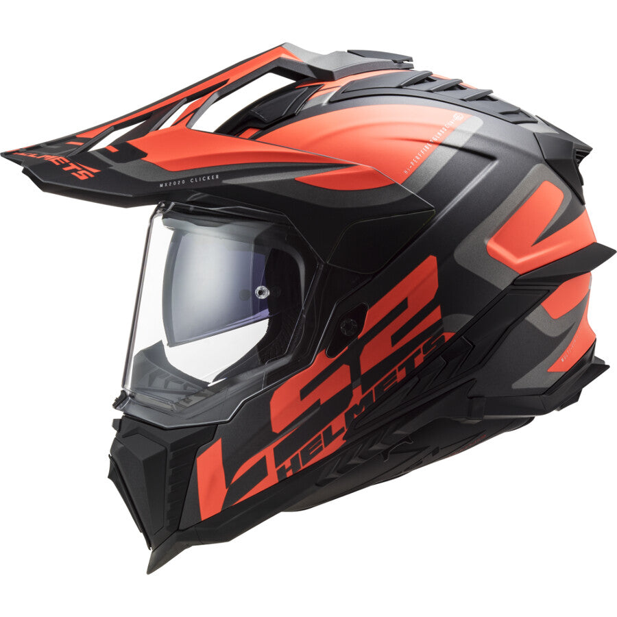 CASCO INTEGRALE ENDURO LS2 EXPLORER ALTER - Nero - Arancione