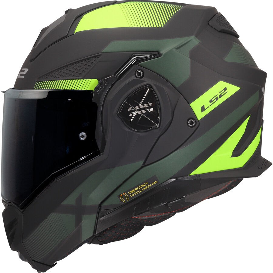 CASCO MODULARE LS2 ADVANT X NOVA - Nero - Giallo Fluo