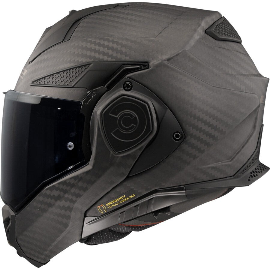 CASCO MODULARE LS2 ADVANT X CARBON SOLID - Carbonio Opaco