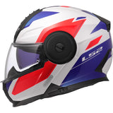 CASCO MODULARE LS2 SCOPE II DURIA - Bianco - Blu - Rosso