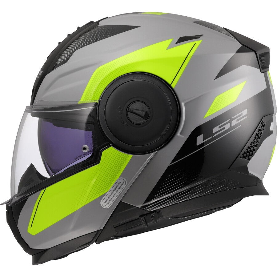 CASCO MODULARE LS2 SCOPE II DURIA - Grigio - Giallo Fluo