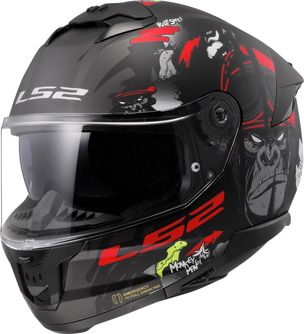 CASCO INTEGRALE LS2 STREAM II ANGRY MONKEY