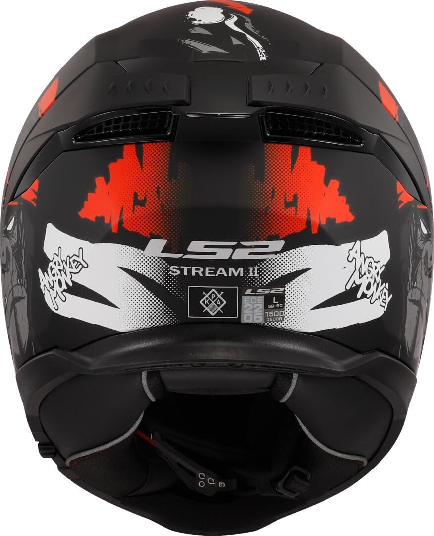CASCO INTEGRALE LS2 STREAM II ANGRY MONKEY