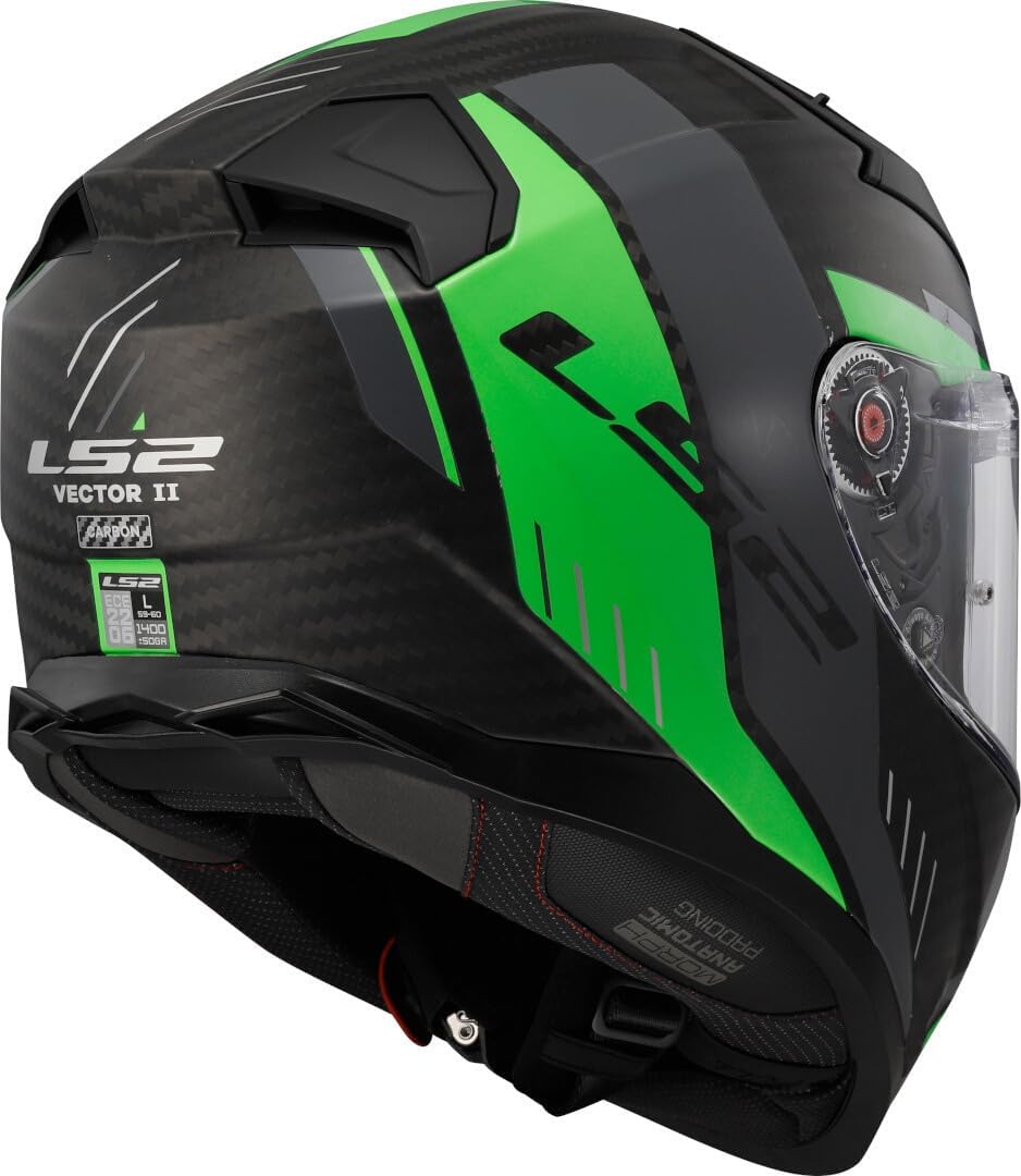 CASCO INTEGRALE LS2 VECTOR II CARBON GRID