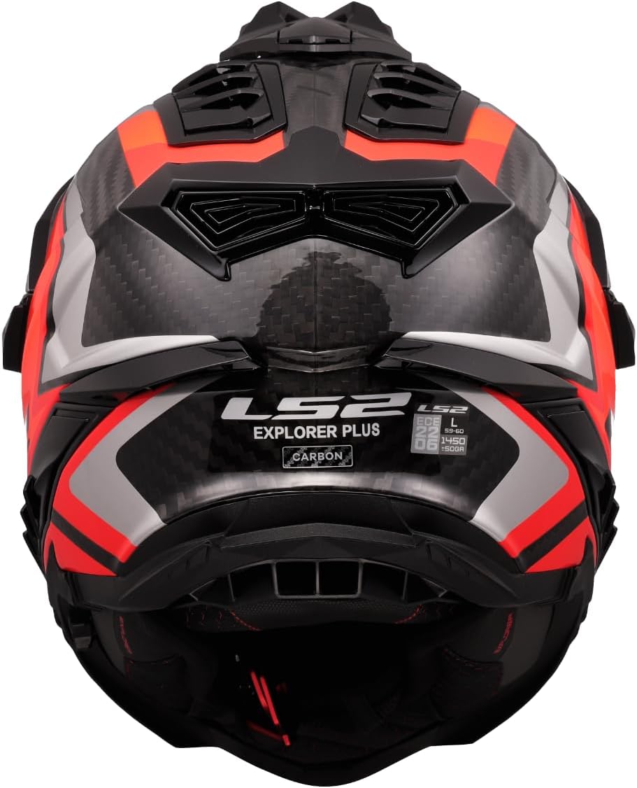 Cross helmet - LS2 MX701 EXPLORER carbon frontier II - white / blue