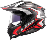 Cross helmet - LS2 MX701 EXPLORER carbon frontier II - white / blue