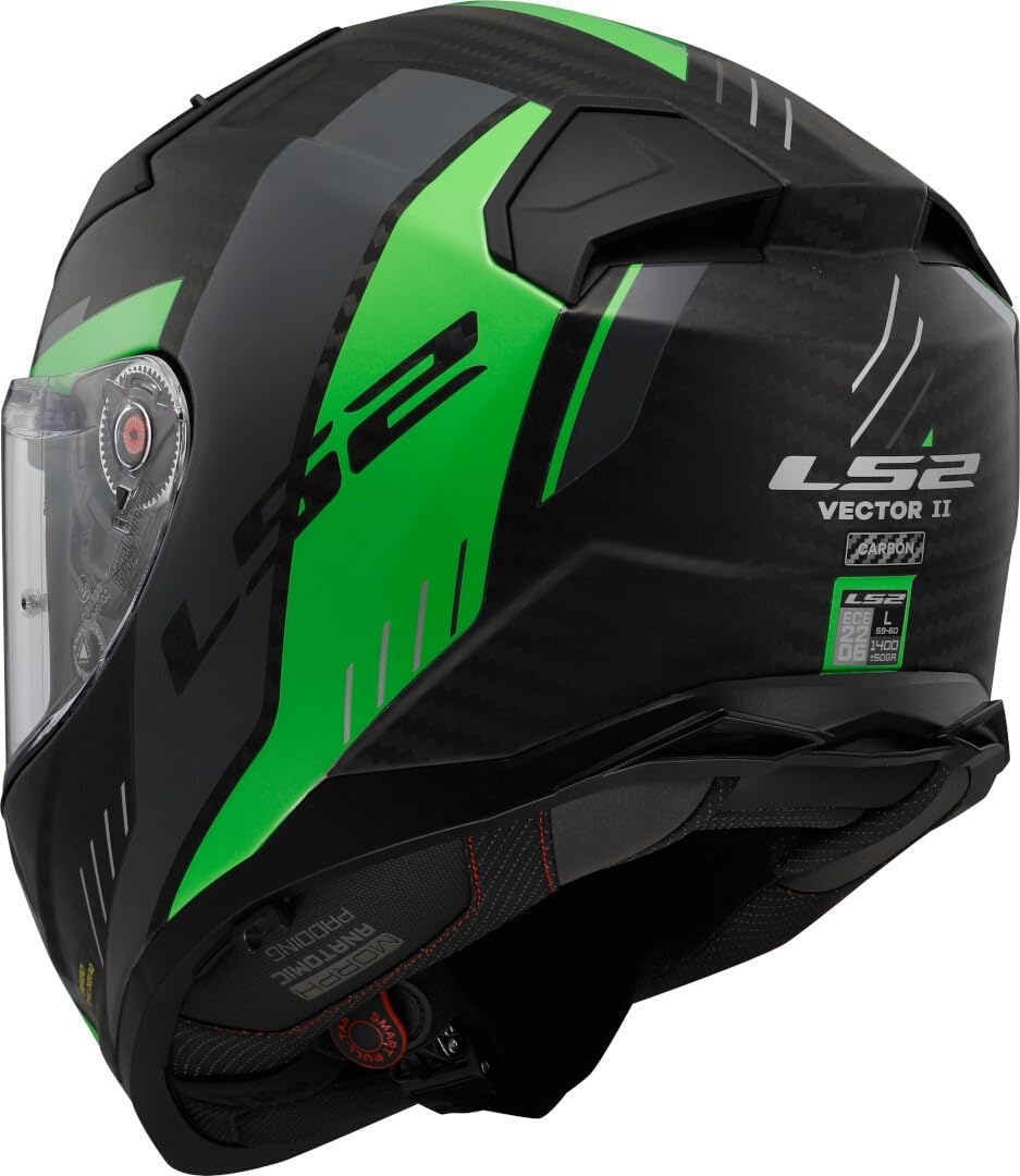 CASCO INTEGRALE LS2 VECTOR II CARBON GRID