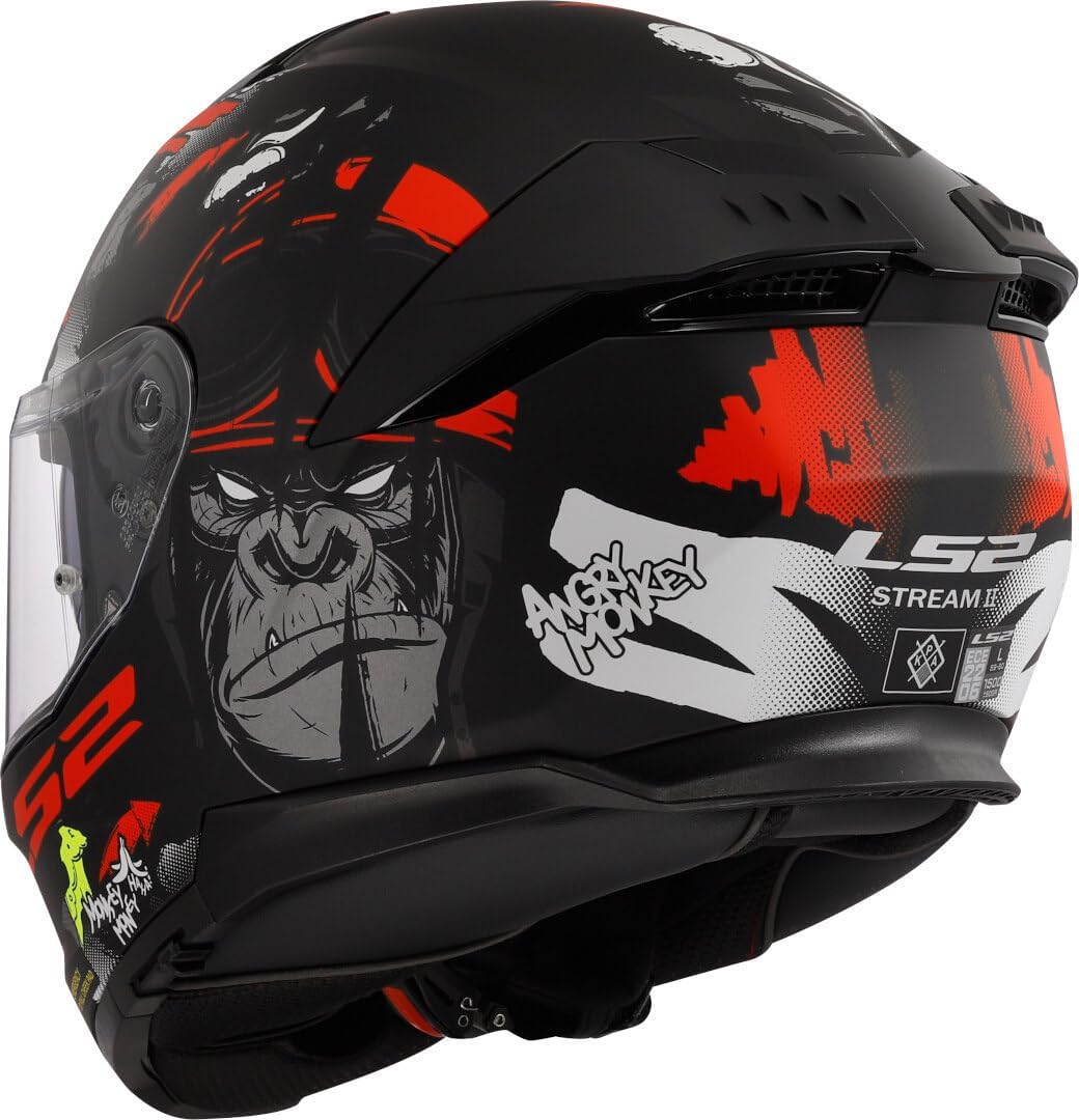 CASCO INTEGRALE LS2 STREAM II ANGRY MONKEY