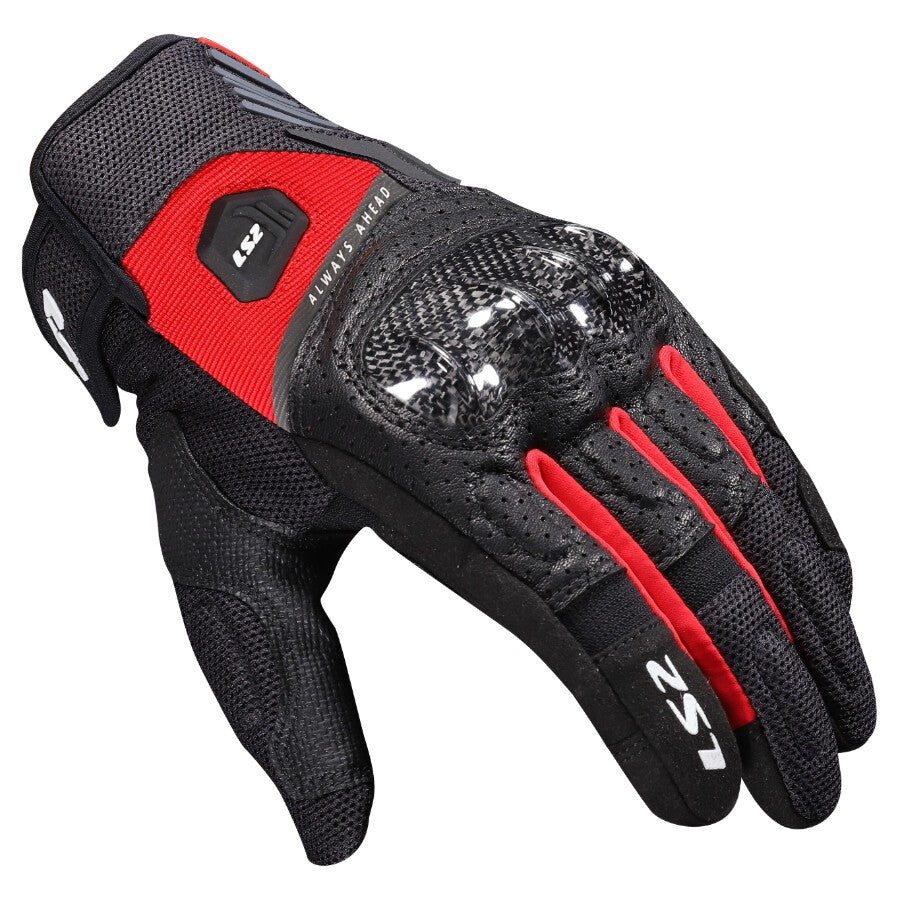 GUANTI ESTIVI LS2 ATOM - Nero - Rosso