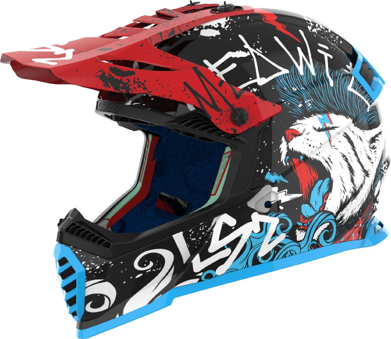 CASCO CROSS BAMBINO LS2 FAST EVO II MINI STARMAW