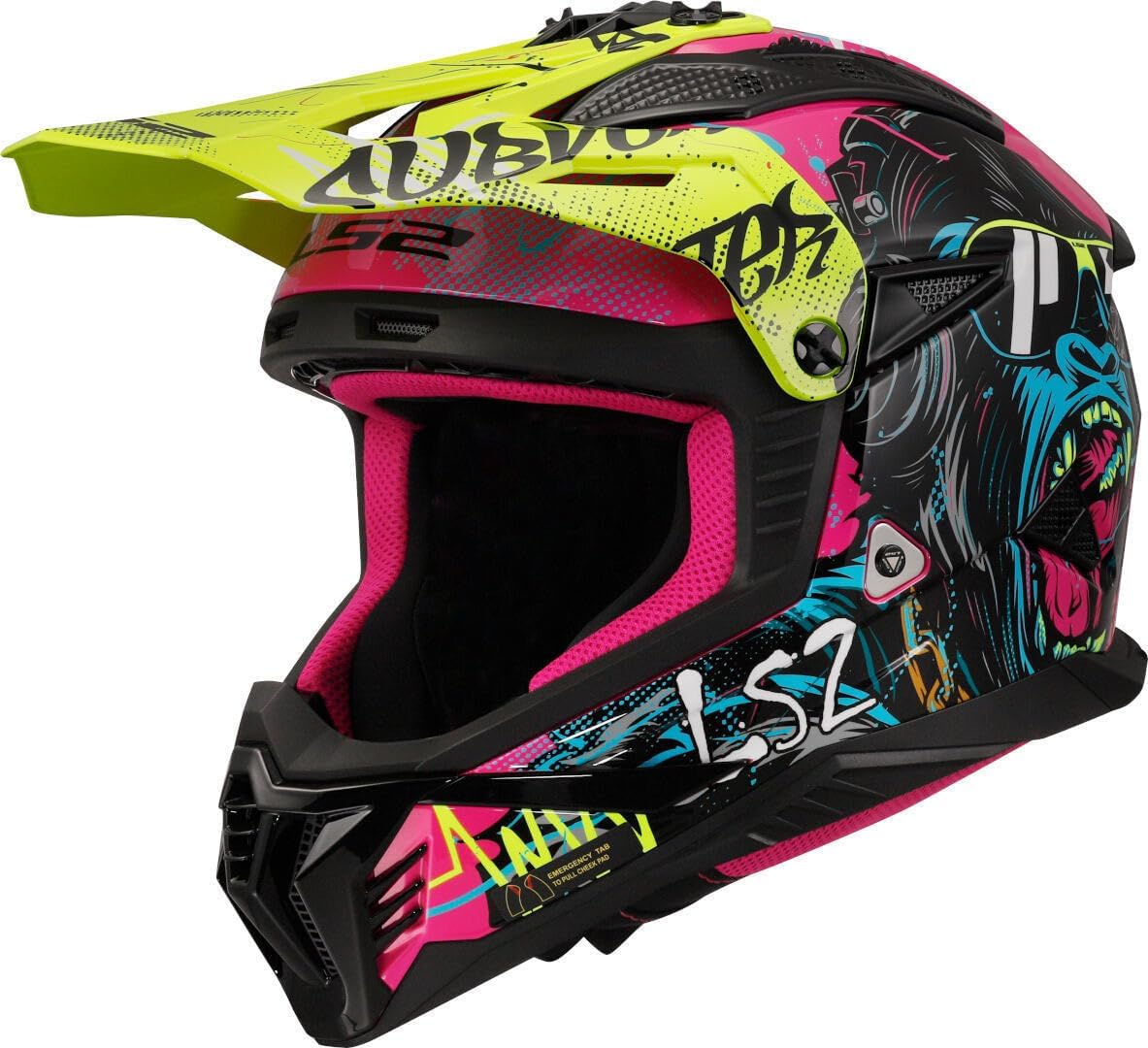 CASCO CROSS LS2 FAST II GORILLA