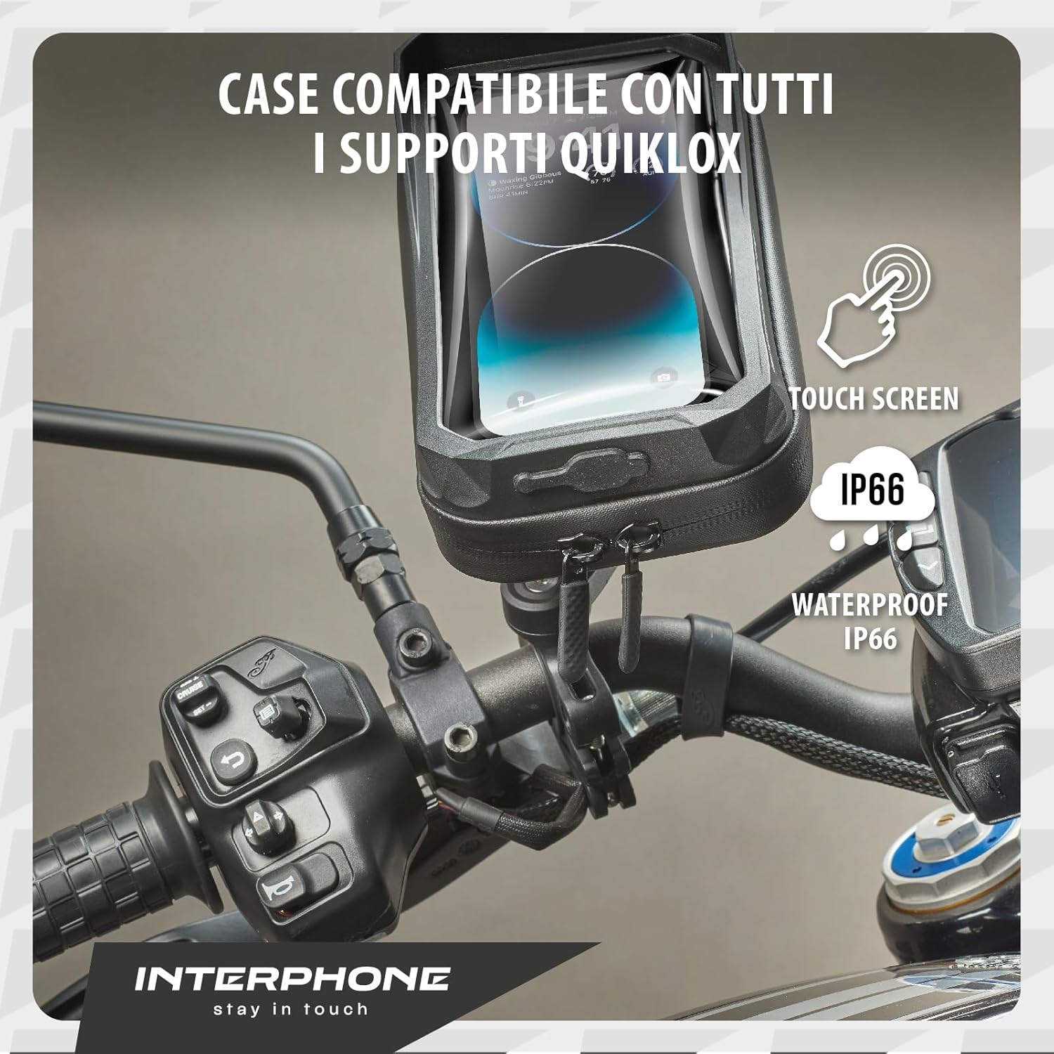 CUSTODIA SMARTPHONE RIGIDA INTERPHONE QUIKLOX ARMOR 6.9"