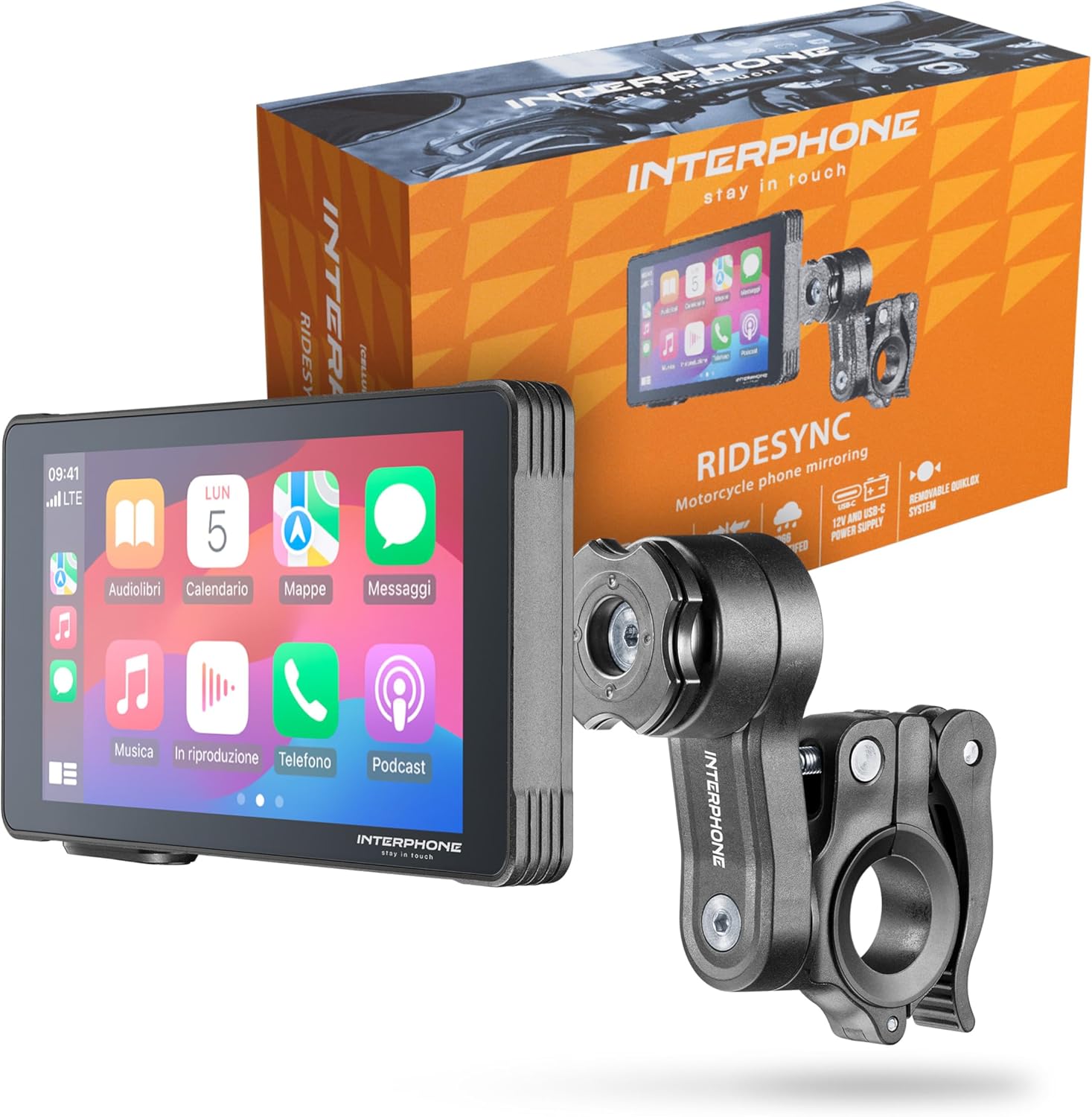 RIDESYNC INTERPHONE - "CAR PLAY" &amp; "ANDROID AUTO" FOR MOTORCYCLES