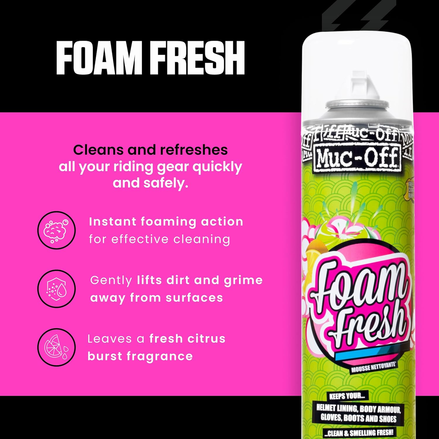 DETERGENTE SCHIUMOGENO ISTANTANEO MUC-OFF FOAM FRESH 400ML