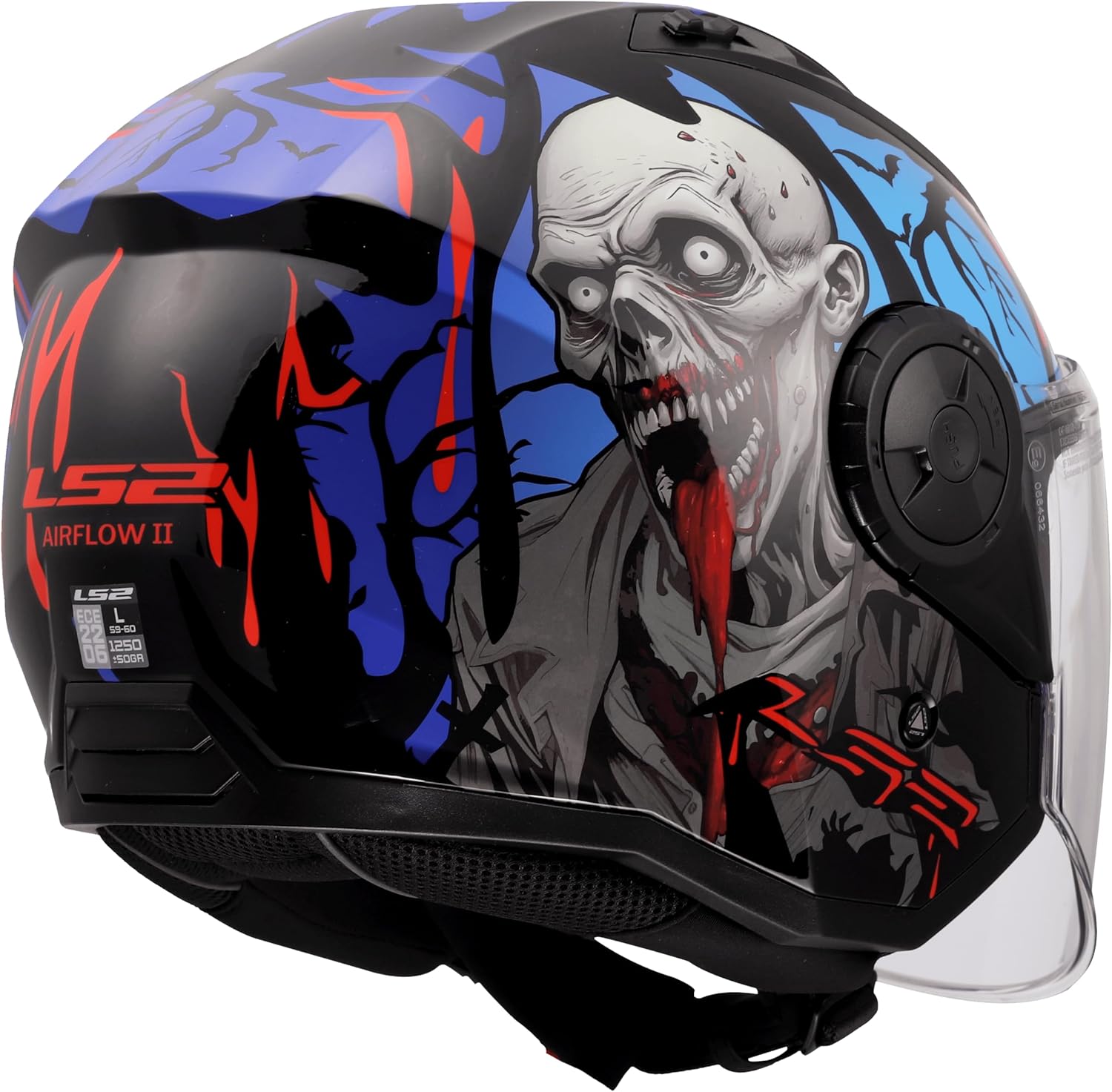 CASCO JET LS2 AIRFLOW II ZOMBIE II