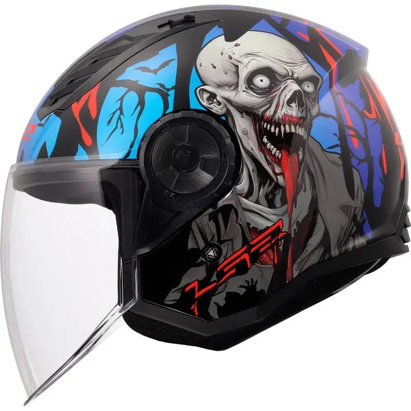 CASCO JET LS2 AIRFLOW II ZOMBIE
