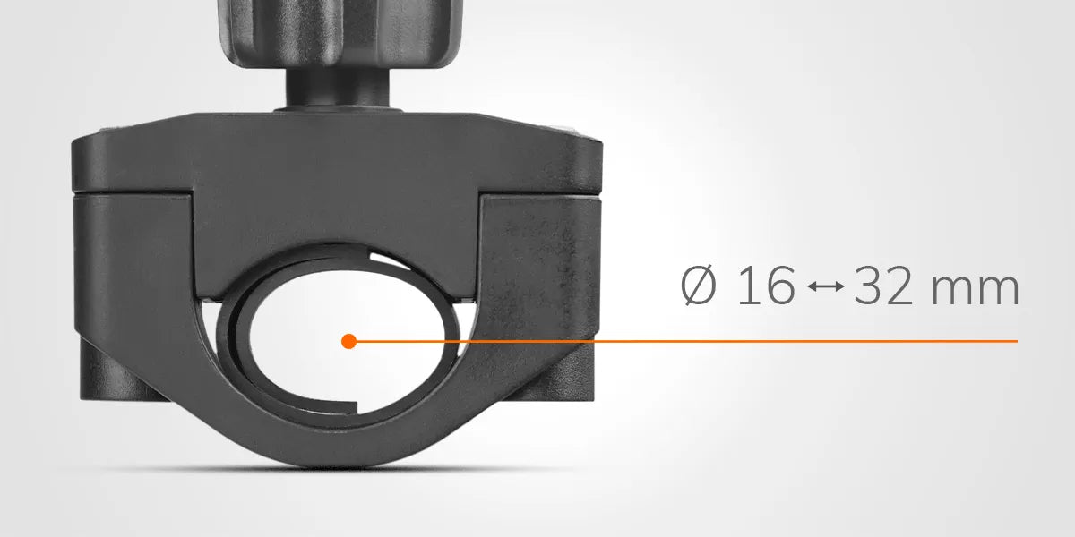 MOTORCYCLE AND BIKE PHONE HOLDER FOR HANDLEBAR FROM 16 TO 32MM - Lampa Optiline
