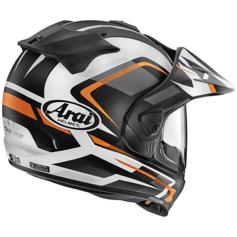 Casco integrale ARAI Tour-X5 Discovery - nero/bianco/arancione