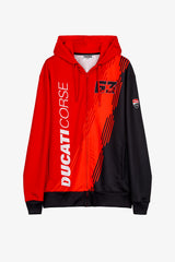 FELPA CON CAPPUCCIO E ZIP DUCATI CORSE BAGNAIA 63