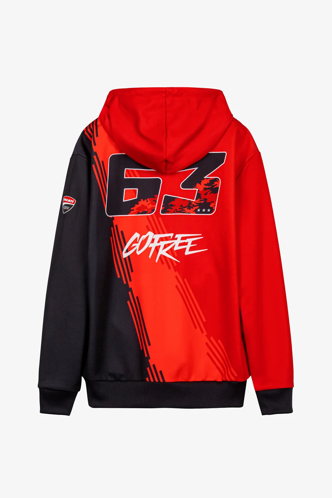 FELPA CON CAPPUCCIO E ZIP DUCATI CORSE BAGNAIA 63