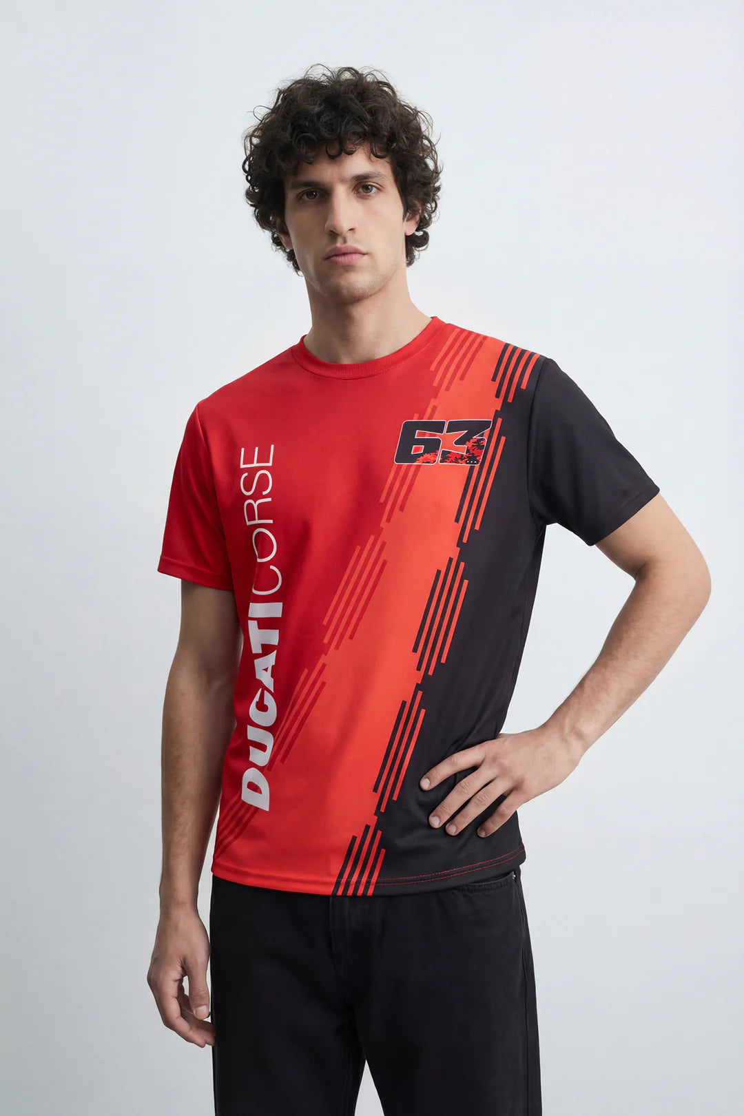 T-SHIRT IN POLIESTERE LOOSE FIT BAGNAIA 63 DUCATI CORSE