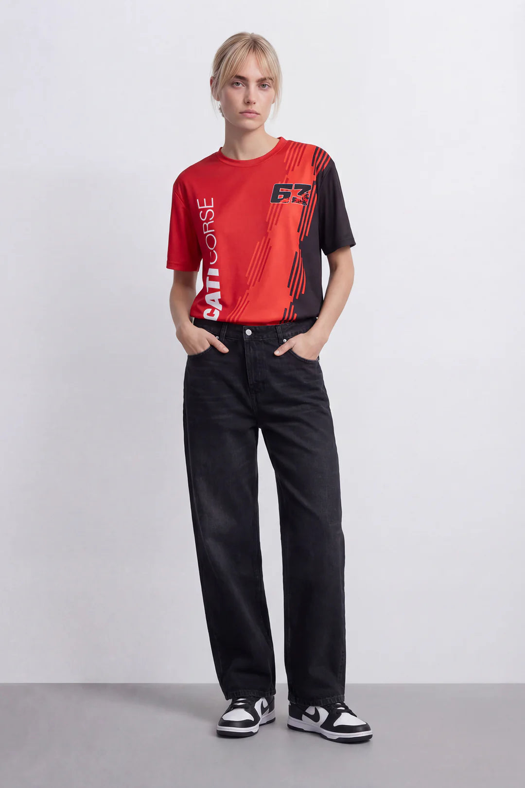 T-SHIRT IN POLIESTERE LOOSE FIT BAGNAIA 63 DUCATI CORSE